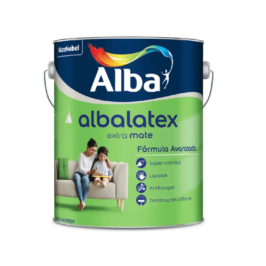PINTURA LÁTEX INTERIOR BLANCO EXTRA MATE 20 LTS ALBA