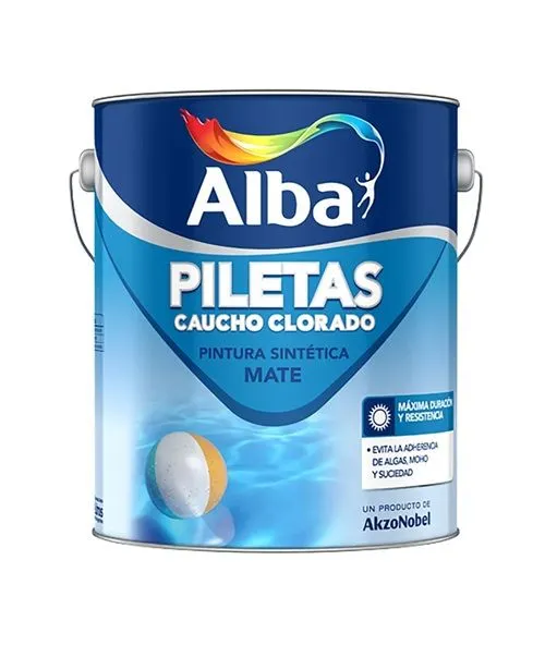 ALBA PILETAS CAUCHO 4 LT - CELESTE